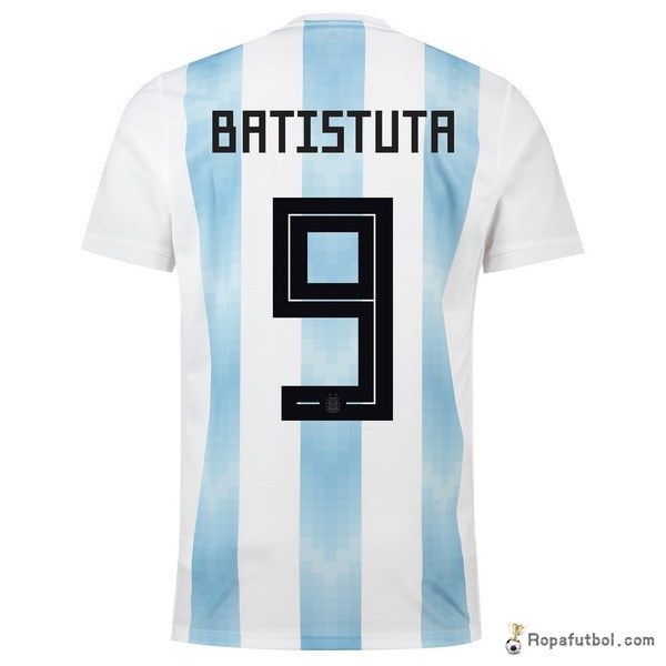 Camiseta Argentina Batistuta Replica Primera Ropa 2018 Blanco